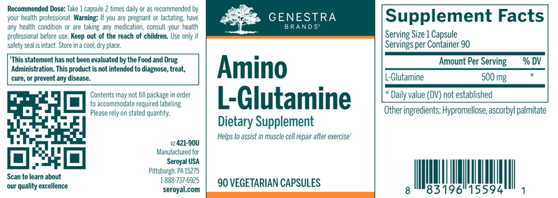 Amino L-Glutamine label Genestra