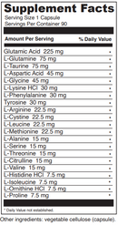 amino 21 davinci labs supplement facts