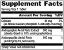 Andrographis (Planetary Herbals) Supplement Facts
