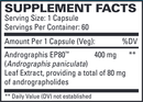andrographis ep80 extra strength euromedica supplement facts