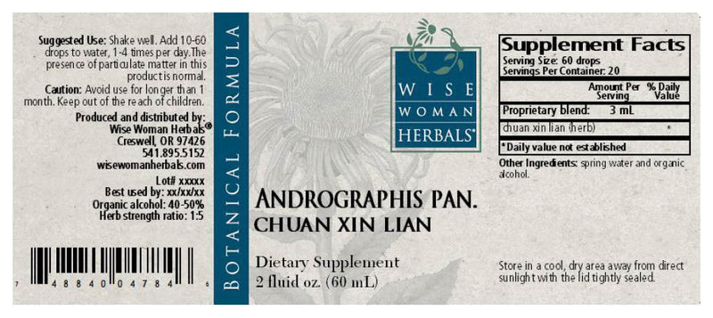 Andrographis/chuan xin lian (Wise Woman Herbals)
