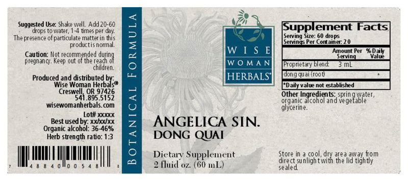 Angelica Sin Dong Quai 2oz Wise Woman Herbals products