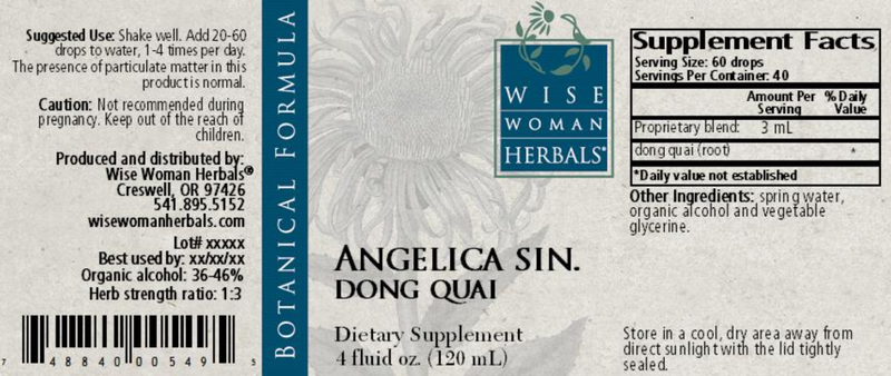 Angelica Sin Dong Quai 4oz Wise Woman Herbals products