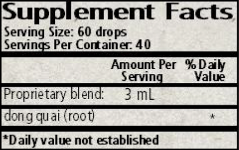 angelica sin dong quai supplement facts