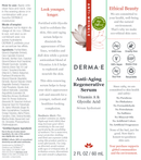 anti aging regenerative serum dermae label