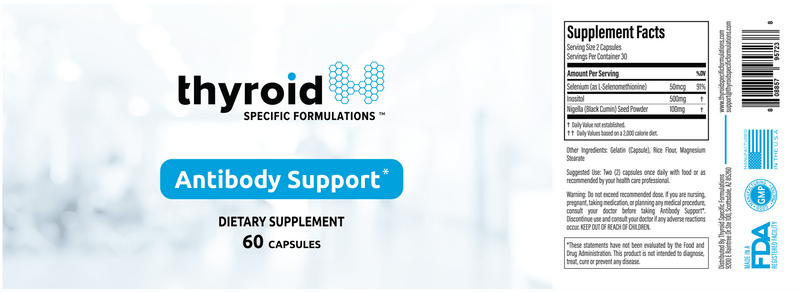 Antibody Support (Thyroid Specific Formulations) label