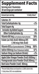 apple cider vinegar gummies bubs naturals supplement facts