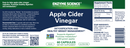 apple cider vinegar capsules enzyme science label