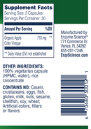 apple cider vinegar capsules enzyme science supplement facts