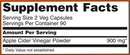 apple cider vinegar (now foods) supplement facts
