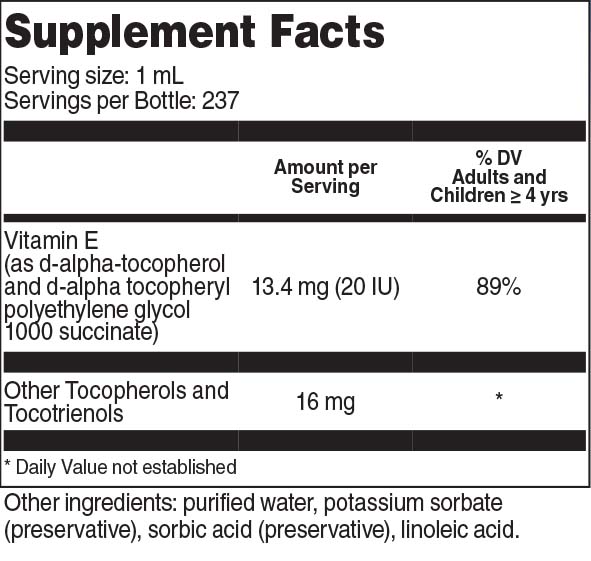 aqua-e (ac grace) supplement facts