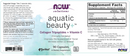 aquatic beauty+ now foods label