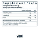 arabinogalactan powder vital nutrients supplement facts