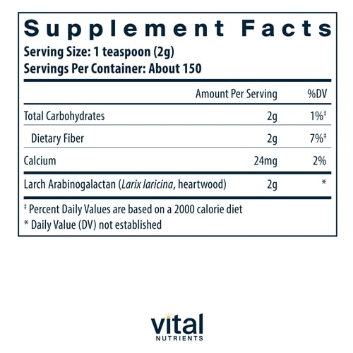 Arabinogalactan Powder Vital Nutrients supplements
