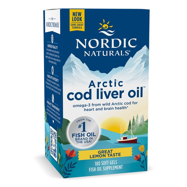 Arctic Cod Liver Oil 180 Soft Gels Lemon (Nordic Naturals)