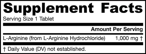 arginine jarrow formulas supplement facts