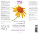 arnica warming relief oil (now foods) label