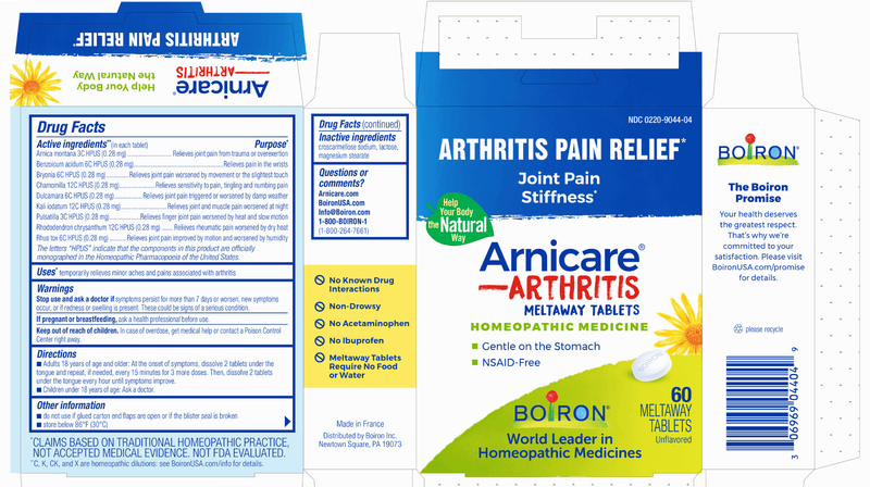 Arnicare Arthritis (Boiron) label