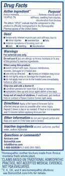 arnicare arnica gel boiron drug facts