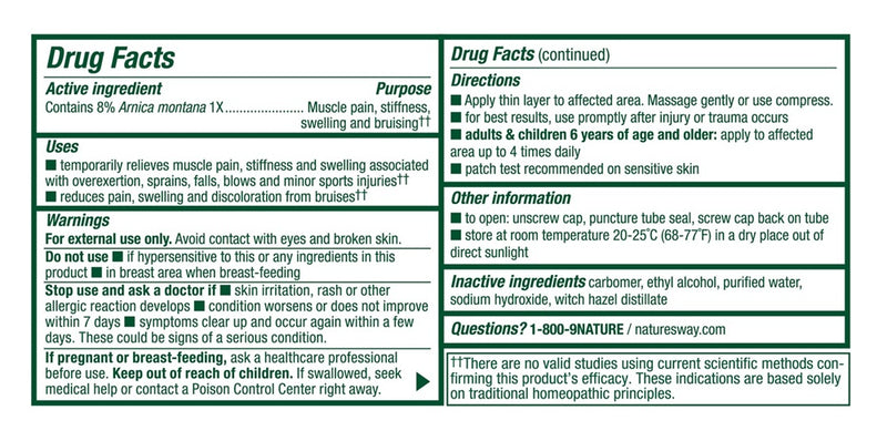buy boericke & tafel arniflora arnica gel (nature's way)