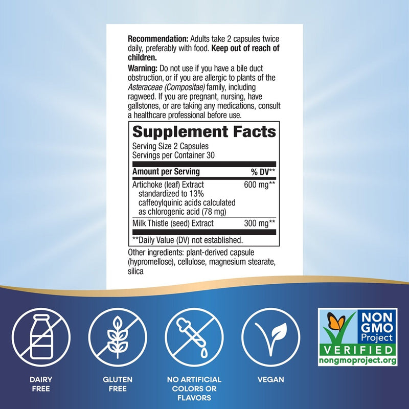 artichoke capsules nature's way supplement facts