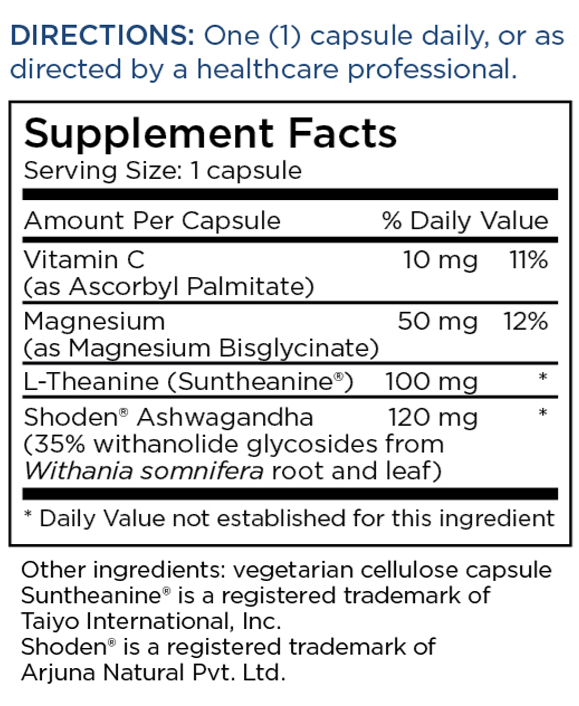 Ashwagandha Plus (Metabolic Maintenance) supplement facts