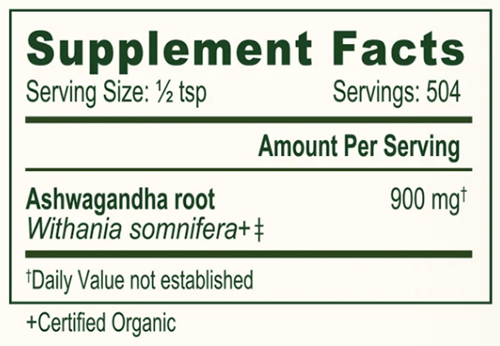 ashwagandha powder banyan botanicals supplement facts