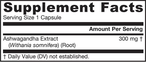 ashwagandha 300 mg jarrow formulas supplement facts