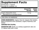 astaxanthin 12 mg dr. mercola supplement facts