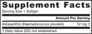 astaxanthin 12 mg jarrow formulas supplement facts
