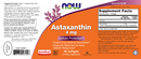 astaxanthin 4 mg (now foods) label