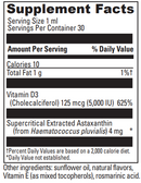 astaxanthin d3 davinci labs supplement facts
