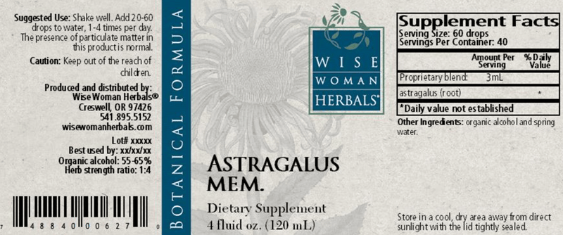 Astragalus 4oz Wise Woman Herbals products
