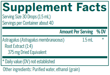 Astragalus Tincture supplement facts Genestra