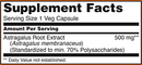 astragalus extract 500 mg (now foods) supplement facts
