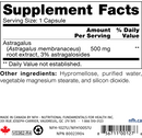 astragalus sap (nfh nutritional fundamentals) supplement facts
