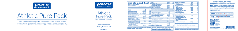 Athletic Pure Pack (Pure Encapsulations) label