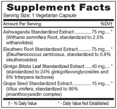 Attentia (D'Adamo Personalized Nutrition) supplement facts