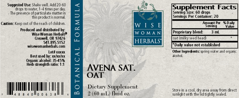 Avena Oat 2oz Wise Woman Herbals products