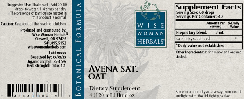 Avena Oat 4oz Wise Woman Herbals products