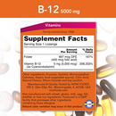 b-12 5000 mcg (now foods) supplement facts