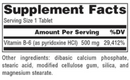b-6 500 mg source naturals supplement facts