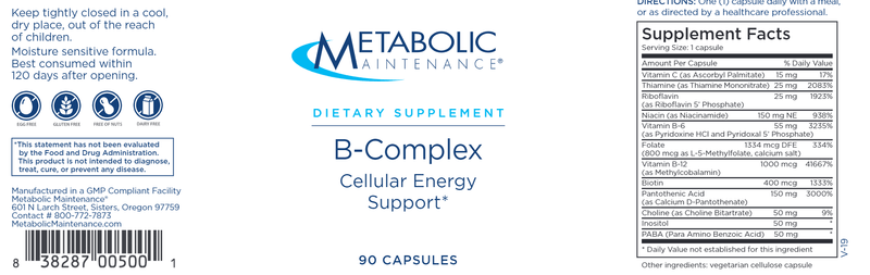 B-Complex (Phosphorylated) (Metabolic Maintenance) label