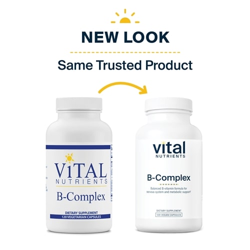B-Complex 120ct Vital Nutrients new look