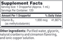 b12 liquid methylcobalamin sfi health supplement facts