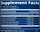 bcaa+g 6000 (metabolic response modifier) supplement facts