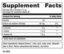 BCAA orange mango powder (metagenics) supplement facts