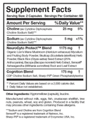 BDNF essentials researched nutritionals supplement facts