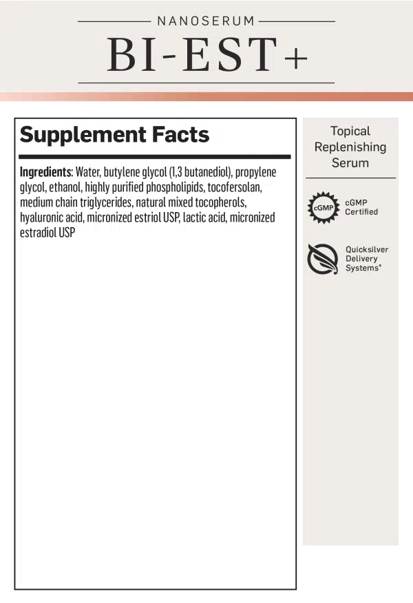 BI-EST+ Quicksilver Scientific supplement facts