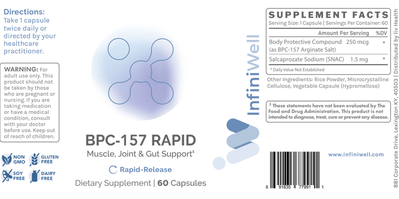 BPC-157 Rapid - 250mcg (InfiniWell) label